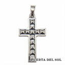PUERTA DEL SOL シルバー スタッズクロス ペンダント(チェーンなし) シルバー950 ユニセックス シルバーアクセサリー 銀 SV950 ブリタニ...