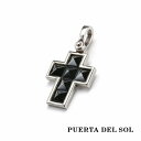 PUERTA DEL SOL スタッズ ヘマタイト クロスペンダント(チェーンなし) シルバー950 ユニセックス シルバーアクセサリー 銀 SV950 ブリタ...