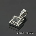 PUERTA DEL SOL ヘマタイトスタッズ ダイヤモンド ブラックダイヤモンド ペンダント(チェーンなし) ブラック シルバー950 ユニセックス シルバ...