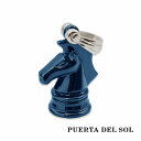 PUERTA DEL SOL チェスナイト ペンダント(チェーンなし) ブルー シルバー950 チタンコーティング ユニセックス シルバーアクセサリー 銀 SV...