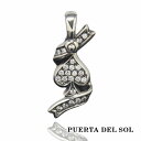 PUERTA DEL SOL トランプ スペード リボン ペンダント(チェーンなし) シルバー950 ユニセックス シルバーアクセサリー 銀 SV950 ブリタ...
