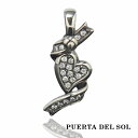 PUERTA DEL SOL トランプ ハート リボン ペンダント(チェーンなし) シルバー950 ユニセックス シルバーアクセサリー 銀 SV950 ブリタニ...