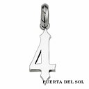 PUERTA DEL SOL Personal Number パーソナルナンバー 数字 大きめ 4 ペンダント(チェーンなし) シルバー950 ユニセックス シ...