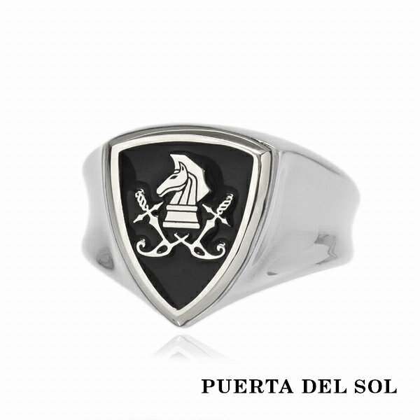 PUERTA DEL SOL Chess Knight Large Emblem チェスナイト エンブレム リング(7号〜23号) シルバー950 ..