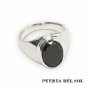 PUERTA DEL SOL オニキス オーバルストーン リング(7号〜23号) オニキス シルバー950 ユニセックス シルバーアクセサリー 銀 SV950 ...