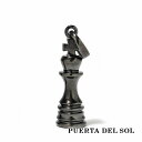 PUERTA DEL SOL 20th 記念 ブラックキング ペンダント(チェーンなし) ブラック シルバー950 チタンコーティング ユニセックス シルバーア...