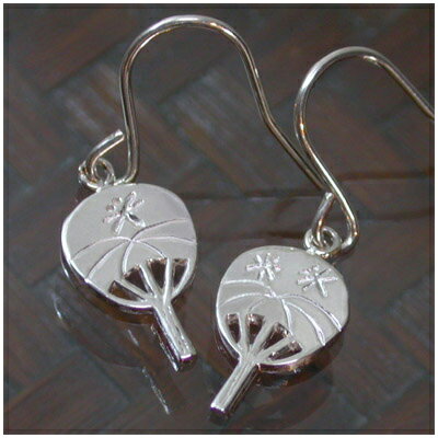 小さなうちわシルバ−ピアス 2P 両耳用 レディース ピアス 銀の蔵ピアス 女性用 レディースピアス 女性..