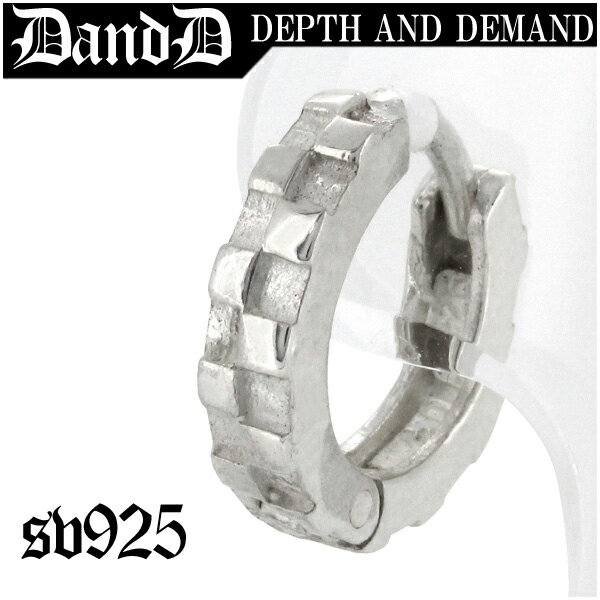 DandD チェックパターン シルバーピアス 1P 片耳用 フープピアス リングピアス シルバーアク ...
