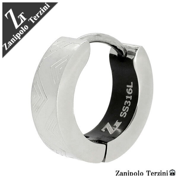 ジグザグライン サージカルステンレス フープ ピアス 1P 片耳用 Zanipolo Terzini メンズ ステンレス フープピアス 男性 金属アレルギー メンズピアス 男性用ピアス プレゼント 人気 おしゃれ かっこいい リングのサムネイル