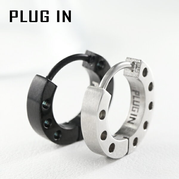 PLUG IN ステンレス パンチ ペアピアス 1P 片耳用 ペアアクセサリー おそろい お揃い サージカルステンレス 金属アレルギー アレルギーフリー ステン...