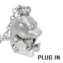 PLUG IN ステンレス テディベア ネックレス ペンダント サージカルステンレス 金属アレルギー アレルギーフリー ステンレスネックレス ベア クマ 機械 ...
