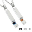 PLUG IN 選べる2カラー スティック バー ネックレス シルバー ブルー ピンクゴールド ペンダント サージカルステンレス 金属アレルギー アレルギーフリ...