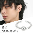 PUERTA DEL SOL ボディピアス風 イヤーカフ 1P 片耳用 アクセサリー ノンホールピアス シルバー950 銀 シルバー ブラック 黒 キャプティブ...