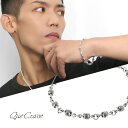 Que Crave デザインチェーン ブレスレット シルバー925 シルバーアクセサリー シルバーブレスレット クラウン 王冠 細め ハード ワイルド かっこい...