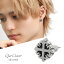 Que Crave フラワー クロス ピアス 1P 片耳用 シルバー925 シルバーアクセサリー スタッドピアス シン..