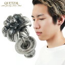 Quetzal 百合 花 ピアス 1P 片耳用 シルバー 925 アンティーク ヴィンテージ クラシック ゴシック リリー リリィ ユリ 美術 芸術 シルバーピ...