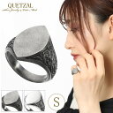 Quetzal スクロール シグネットリング マーキス2 S 5号~15号 指輪 リング 印台リング ピンキーリング 小指 シルバー ブランド ケツァール ケツアール シルバー925 メンズ レディース 唐草 アラベスク アンティーク 鏡面 シルバーリング
