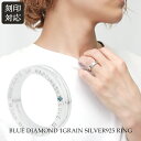 刻印対応 ブルーダイヤモンド メッセージ リング 7~21号 シルバー925 格言 天然ダイヤモンド 一粒ダイヤ ブルー 青 フラットバンド リング 指輪 恋人 彼氏 彼女 メンズ レディース 誕生日 記念日 プレゼント 人気 おしゃれ