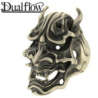 Dualflow 般若 怒面 シルバーリング 9〜28号 メンズ リング シルバー ブランド シルバー925 男性 指輪 鬼 面 お面 能 はんにゃ 和風 和柄 デュアルフロウ プレゼント 人気 彼氏 おしゃれ