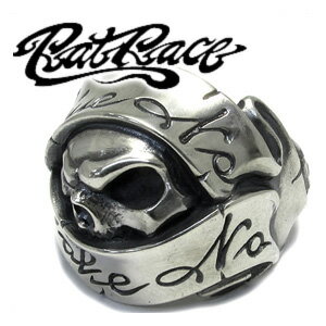 楽天新宿 銀の蔵 シルバーアクセサリーRAT RACE ラットレース ギブノーテイクノースカル 2 シルバーリング 7〜30号 スカル リング メンズ スカルリング ドクロ 骸骨 シルバー925 男性用 指輪 銀 メンズリング 男性用指輪 ブランド プレゼント 人気 彼氏 おしゃれ