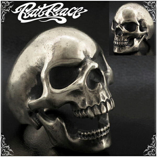 RAT RACE ラットレース スタンダードスカル 阿吽 シルバーリング 7〜30号 シルバーアクセサリー メンズ リング 男性用 指輪 シルバー925 ブランド ドクロ メンズリング 男性用指輪 プレゼント 人気 彼氏 おしゃれ