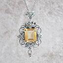 ROKUZAN シトリン ダイヤモンド 葡萄 ペンダント ペンダントトップ (チェーンなし) ネックレス トップ ヘッド シルバー925 ダイヤモンド シトリン...