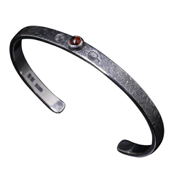 龍頭 岩石菊平打ち バングル 5mm 天然石 メンズ レディース シルバー シルバーバングル メンズバングル レディースバングル シルバー950 男性 彼氏 女性 彼女 伝統技法 ギフト 人気 おしゃれ ブランド