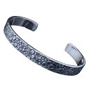 龍頭 桜吹雪平打ち バングル 8mm メンズ シルバー シルバーバングル メンズバングル シルバー950 男性 彼氏 伝統技法 ギフト 人気 おしゃれ ブランド