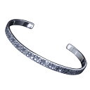 龍頭 乱れ桜平打ち バングル 5mm メンズ シルバー シルバーバングル メンズバングル シルバー950 男性 彼氏 伝統技法 ギフト 人気 おしゃれ ブランド