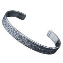 龍頭 乱れ桜平打ち バングル 8mm メンズ シルバー シルバーバングル メンズバングル シルバー950 男性 彼氏 伝統技法 ギフト 人気 おしゃれ ブランド