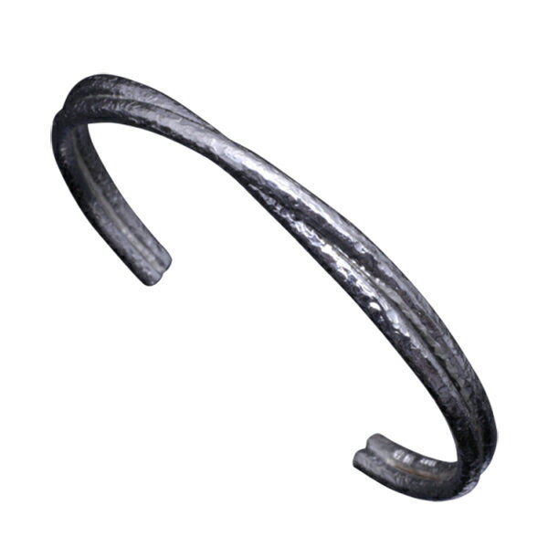 龍頭 岩石鎚目交差 バングル メンズ シルバー シルバーバングル メンズバングル シルバー950 男性 彼氏 伝統技法 ギフト 人気 おしゃれ ブランド