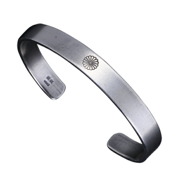 龍頭 菊紋平打ち バングル メンズ シルバー シルバーバングル メンズバングル シルバー950 男性 彼氏 伝統技法 ギフト 人気 おしゃれ ブランド