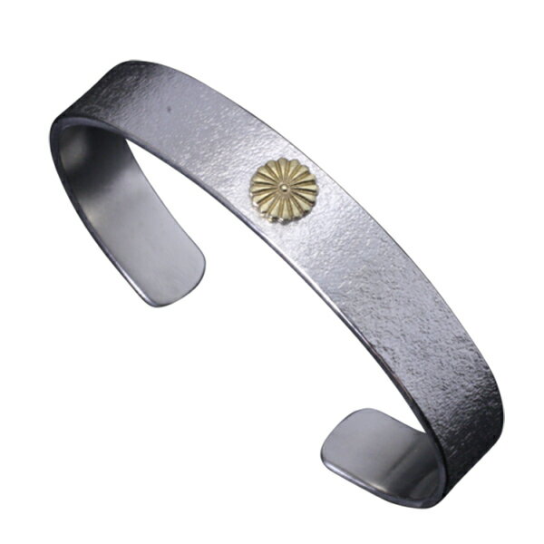 龍頭 岩石菊平打ち バングル 銀×真鍮 メンズ シルバー 真鍮 シルバーバングル メンズバングル シルバー950 男性 彼氏 伝統技法 ギフト 人気 おしゃれ ブランド