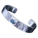 龍頭 丸鎚目 バングル 12mm 石付き メンズ シルバー シルバーバングル メンズバングル シルバー950 男性 彼氏 伝統技法 ギフト 人気 おしゃれ ブラ...
