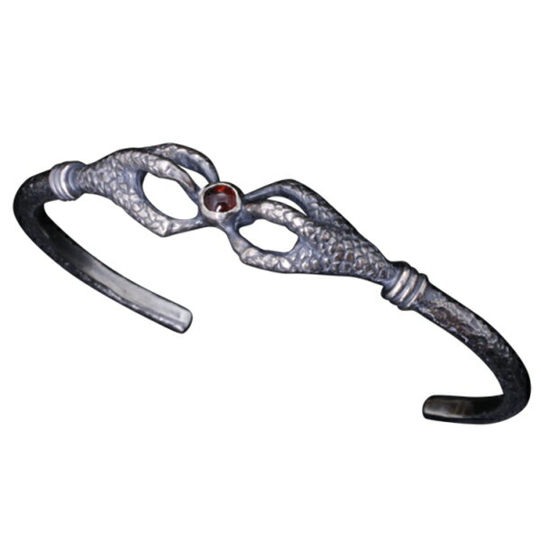 龍頭 龍手 バングル ガーネット メンズ レディース シルバー シルバーバングル メンズバングル レディースバングル シルバー950 男性 彼氏 女性 彼女 伝統技法 ギフト 人気 おしゃれ ブランド