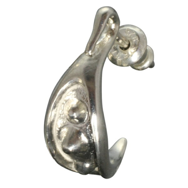 龍頭 霰 ピアス 1P 片耳用 メンズ シルバー シルバーピアス フープピアス メンズピ...