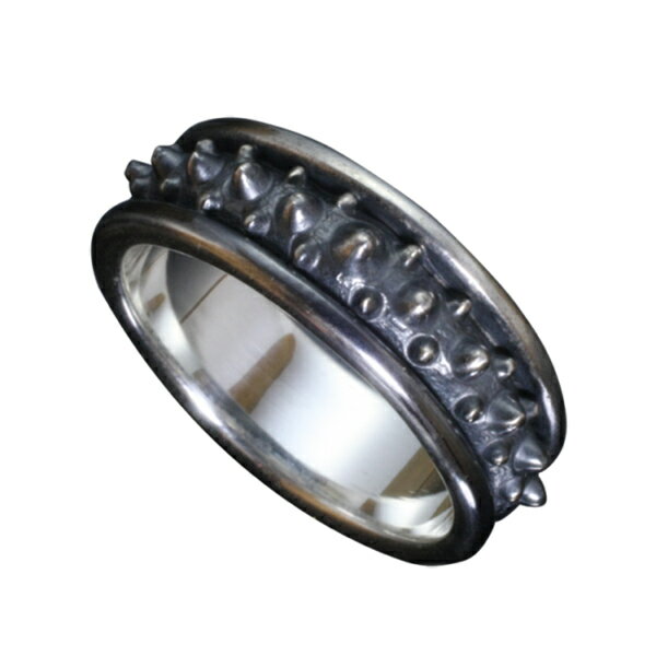 龍頭 霰 リング 10〜27号 指輪 メンズ シルバー シルバーリング メンズリング シルバー950 男性 彼氏 伝統技法 ギフト 人気 おしゃれ ブランド