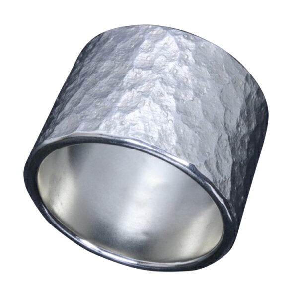 Silver - 龍頭 岩石丸鎚目 リング 幅17mm 20〜30号 指輪 メンズ シルバー シルバーリング メンズリング シルバー950 男性 彼氏 伝統技法 ギフト 人気 おしゃれ ブランド