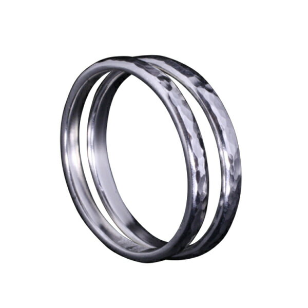 Other , Materials - 龍頭 二連 幅2mm 甲丸丸鎚目 リング 4〜27号 指輪 メンズ シルバー シルバーリング メンズリング シルバー950 男性 彼氏 伝統技法 ギフト 人気 おしゃれ ブランド