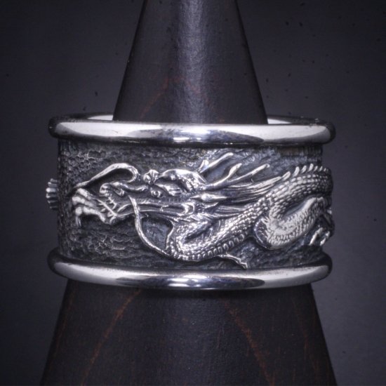 龍頭 龍 リング 18〜27号 指輪 竜 ドラゴン メンズ シルバー シルバーリング メンズリング シルバー950 男性 彼氏 伝統技法 ギフト 人気 おしゃれ ブランド