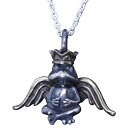 龍頭 天使 蛙王 ネックレス チェーン付き ペンダント メンズ シルバー シルバーネックレス メンズネックレス カエル 天使 エンジェル シルバー950 男性 彼氏 伝統技法 ギフト 人気 おしゃれ ブランド