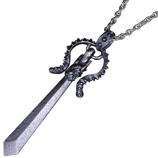 龍頭 霰刺又龍剣 ネックレス チェーン付き ペンダント メンズ シルバー シルバーネックレス メンズネックレス 竜 ドラゴン 剣 刀 武器 シルバー950 男性 彼氏 伝統技法 ギフト 人気 おしゃれ ブランド