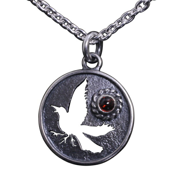 龍頭 石付き 八咫烏 ネックレス チェーン付き ペンダント メンズ シルバー シルバーネックレス メンズネックレス ヤタガラス 神話 鳥 烏 カラス 天然石 シルバー950 男性 彼氏 伝統技法 ギフト 人気 おしゃれ ブランドのサムネイル