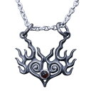 龍頭 双迦楼羅炎ペンダント 壱石付 燻し仕上げ ペンダント ネックレス ペンダント メンズ シルバー シルバーネックレス メンズネックレス 天然石 シルバー92...