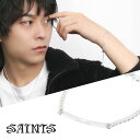 SAINTS セインツ LOVE&PEACE タグ プレート ブレスレット シルバー925 喜平チェーン シルバーアクセサリー シルバーブレスレット 英字 メッ...