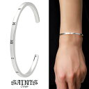 SAINTS セインツ 時空 ローマ数字 バングル シルバー ブレスレット ブランド 数字 時計 シンプル 細い 細身 スタイリッシュ シルバー925 時空バングル メンズ レディース 男性 女性 彼氏 彼女 誕生日 記念日 プレゼント 人気 おしゃれ