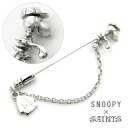 SNOOPY×SAINTS スヌーピーゴルフラペルピン スヌーピー 公式 PEANUTS キャラクターグッズ コラボ シルバー925 シルバーアクセサリー 銀 ...