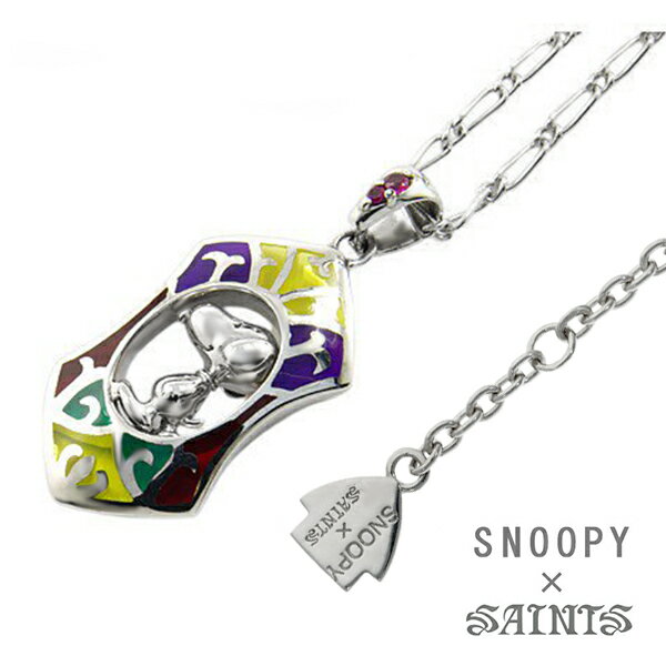 SNOOPY×SAINTS スヌーピーステンド ネックレス(チェーン付き) スヌーピー 公式 PEANUTS キャラクターグ..