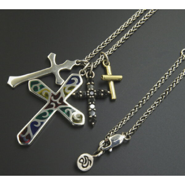 SAINTS セインツ フェイスクロスペンダント ステンドグラス(チェーン付き) シルバー925 シルバーアクセ..