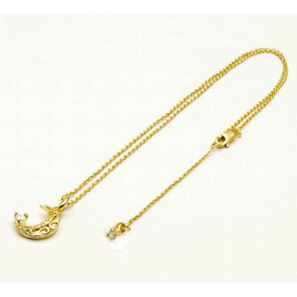 SAINTS セインツ アラベスクムーンネックレス ペア(チェーン付き) 金メッキ シルバー925 シルバーアクセサリー 銀 SV925 スターリングシルバー シルバーネックレス チェーン付き 首飾り ペア お揃い カップル 人気 ブランド アクセサリー ギフト プレゼント おしゃれ